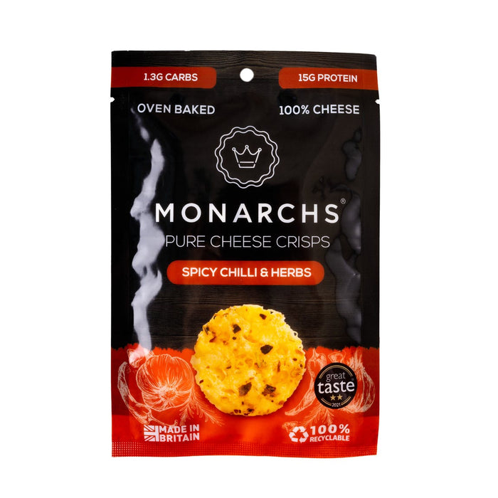 Monarchs Chilli & Herbs Pure Cheese Crisps 30g