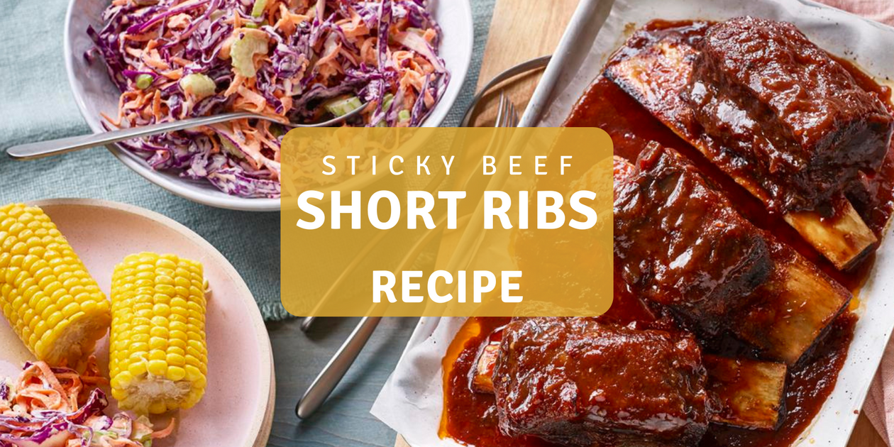 Sticky Beef Short Ribs & Lemon Coleslaw Recipe