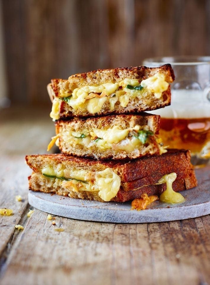 Cheddar, Pickled Mushroom & Wild Garlic Toastie Recipe