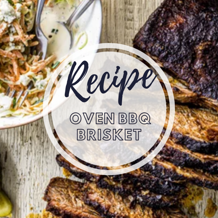 Oven BBQ Brisket & Blue Cheese Slaw Recipe