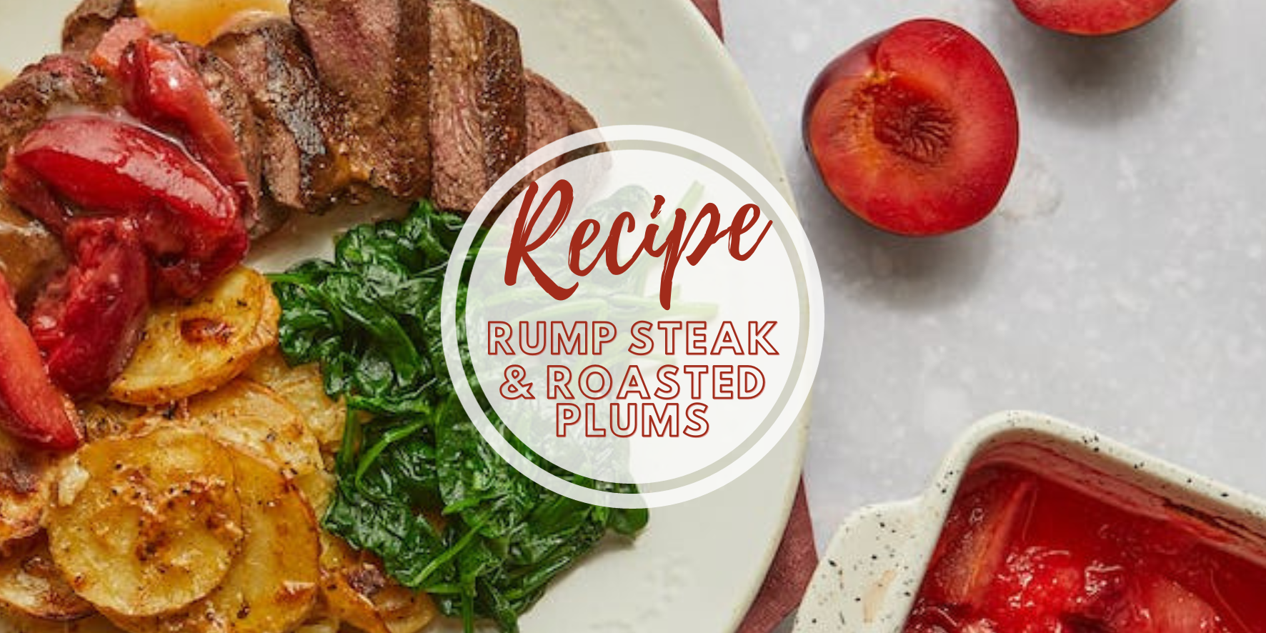 Rump Steak With Roasted Plums Recipe