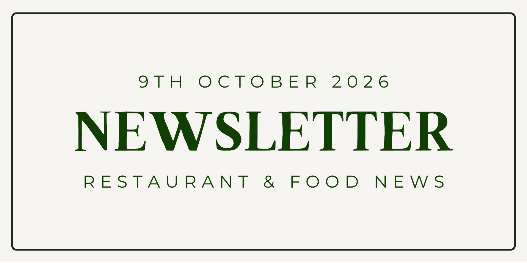 Newsletter - 9th October 2026