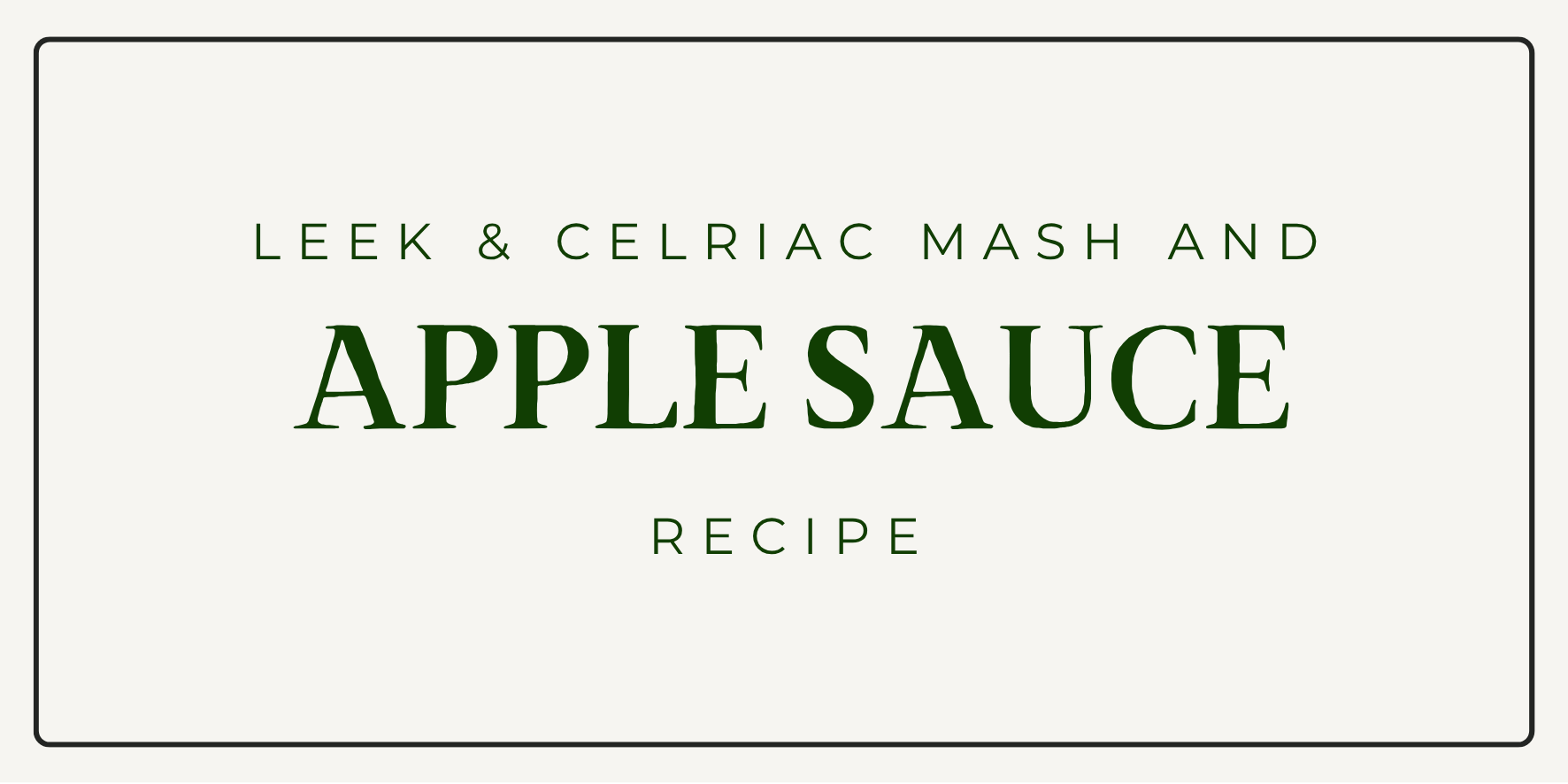 Leek and celeriac mash with Bramley apple sauce served alongside gammon