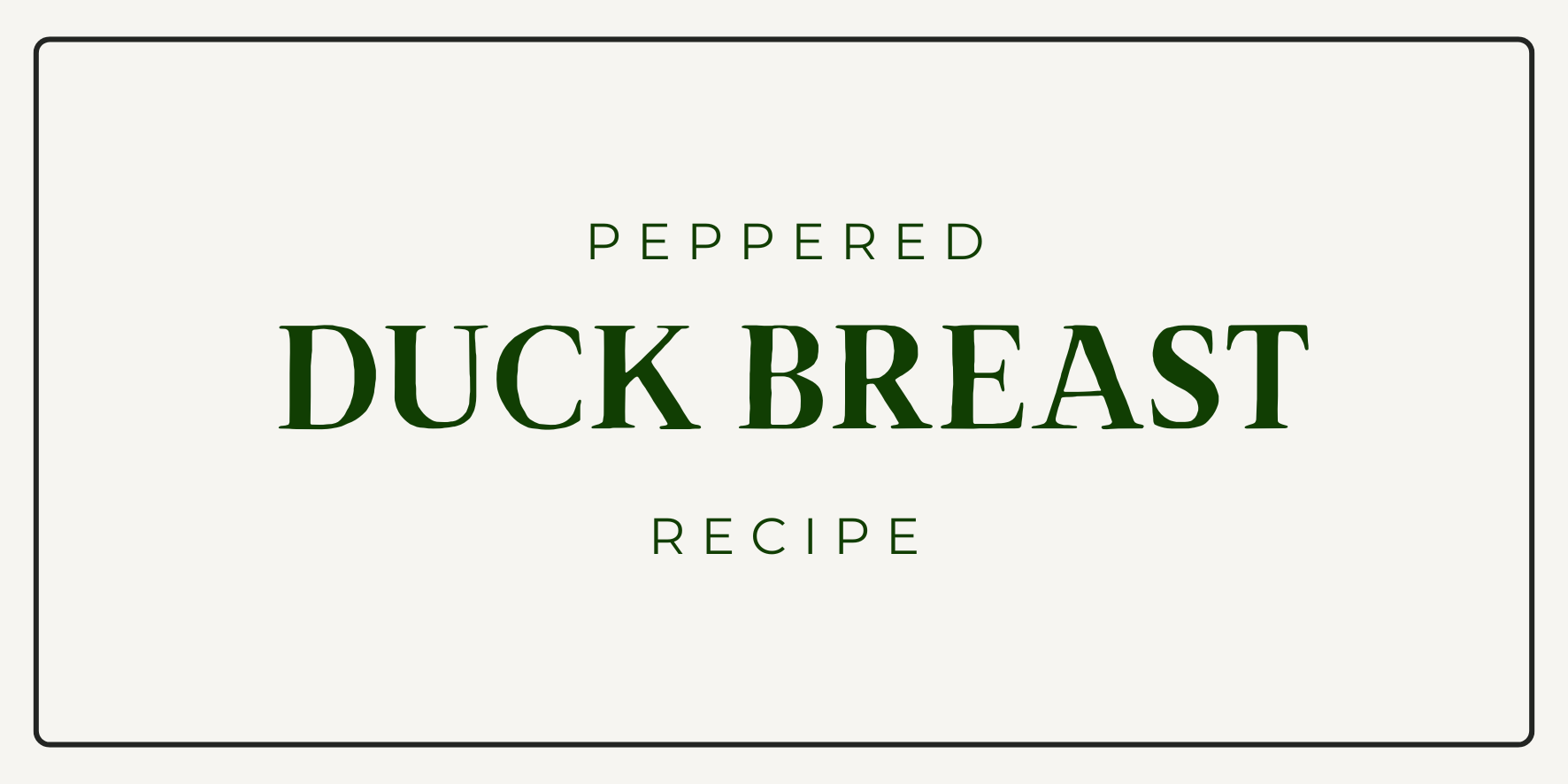 Peppered Duck Breast & Vanilla Mash Recipe