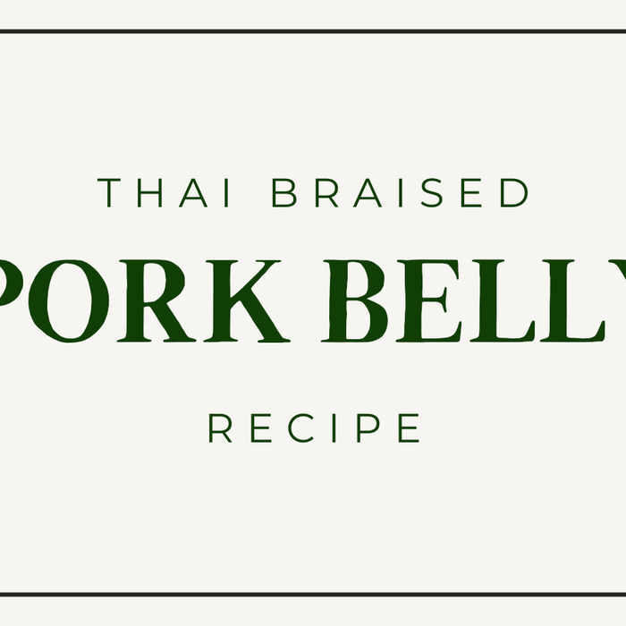 Thai braised pork belly with tofu and Thai basil