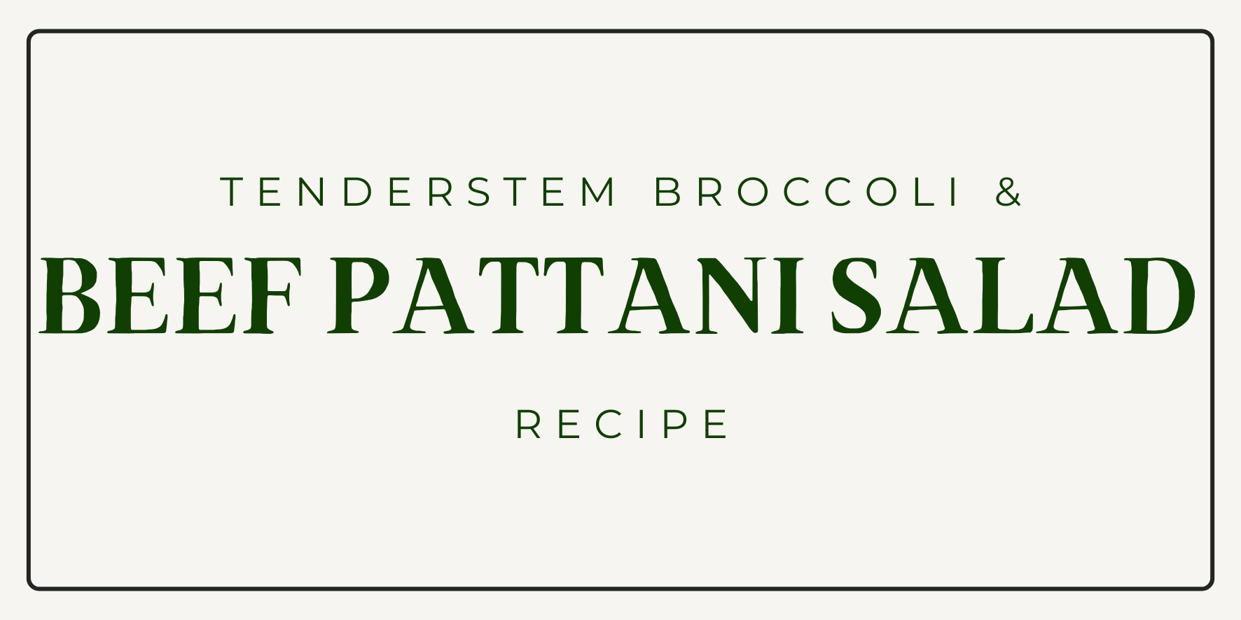 Broccoli & Beef Pattani Salad Recipe