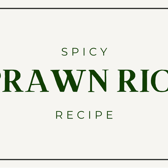Spicy prawn fried rice topped with a fried egg, a Lidgates recipe