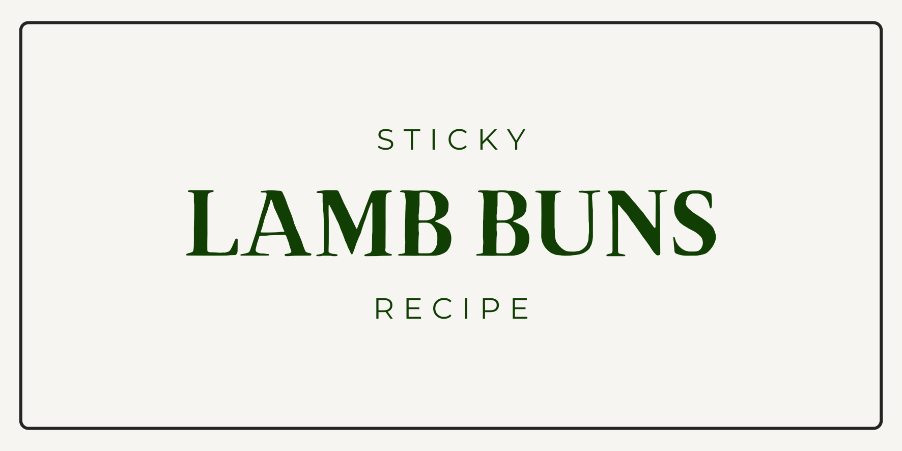 Sticky Lamb Buns Recipe