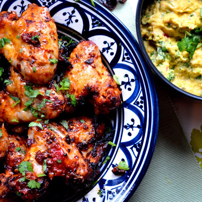 Mexican Chipotle Wings with Creamed Corn Recipe