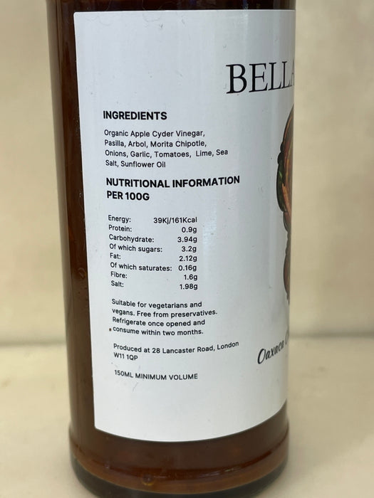 Bella Pepper Oaxaca Chipotle Hot Sauce 150ml