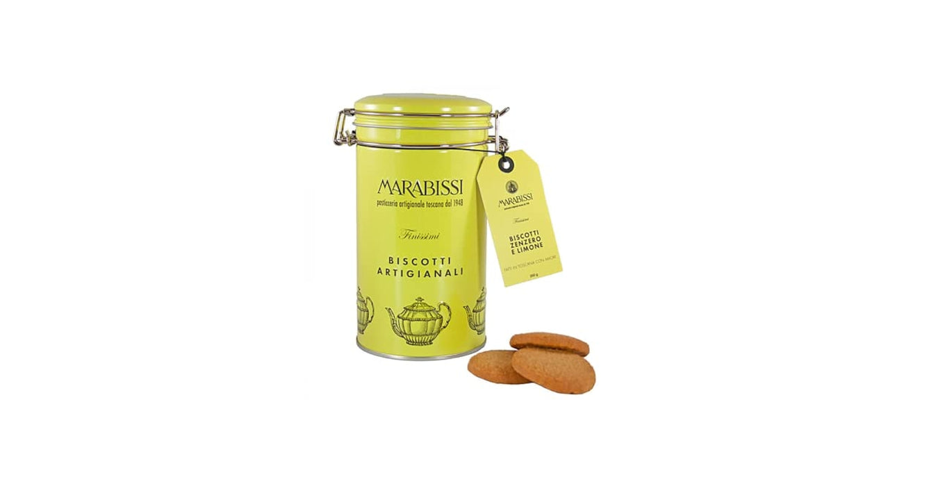 Marabissi Lemon & Ginger Biscuits Tin 200g