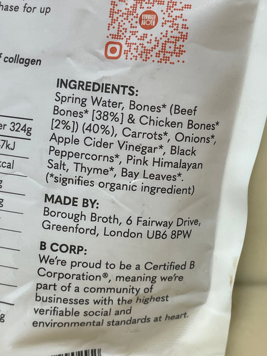 Borough Broths Organic Beef Bone Broth