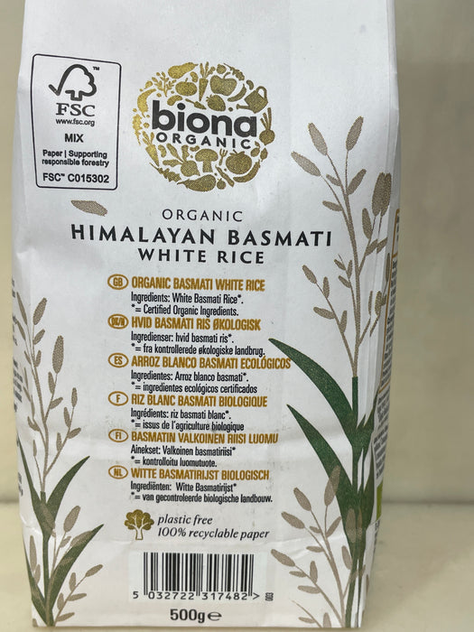 Biona Organic White Basmati Rice 500g