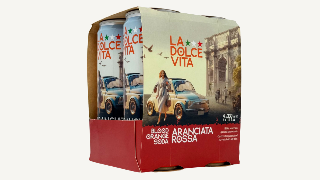 La Dolce Vita Blood Orange Soda 4 Pack