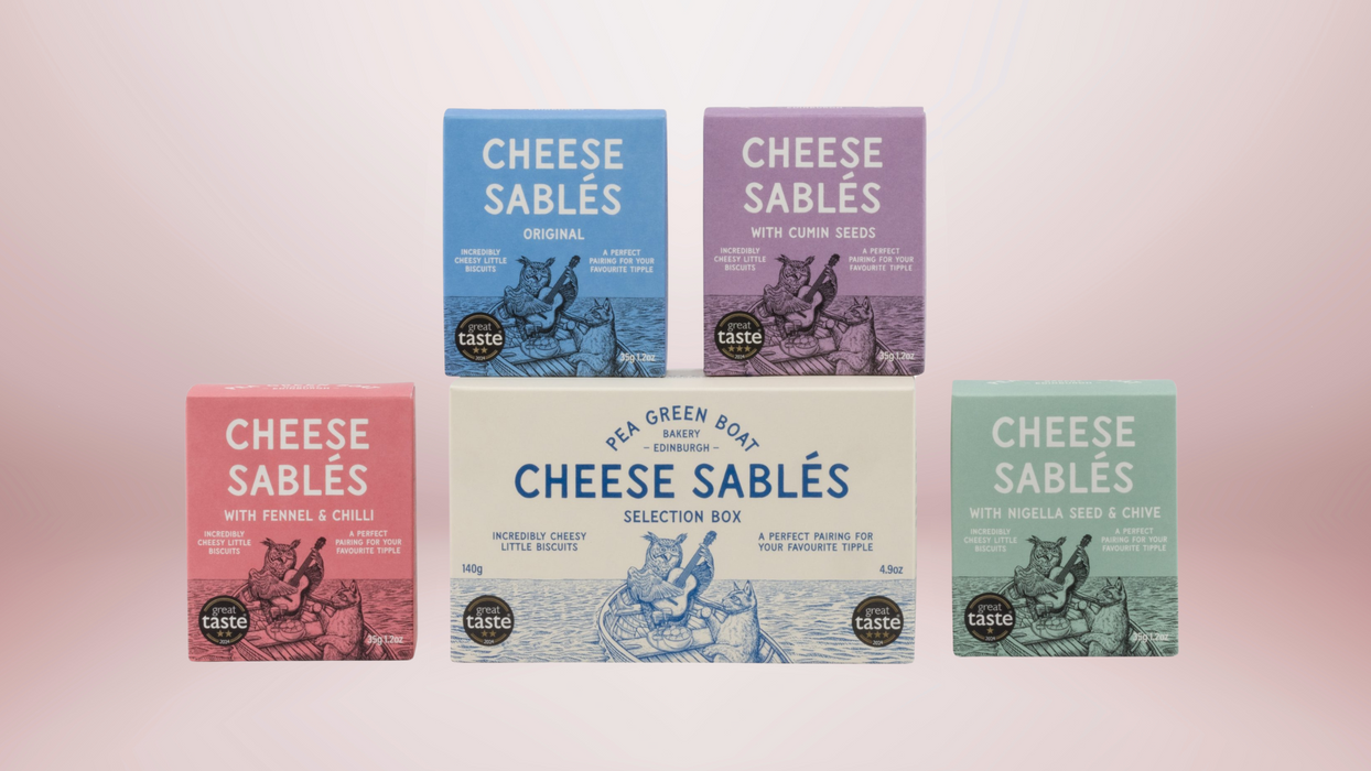 Pea Green Boat Cheese Sables Selection Box 140g
