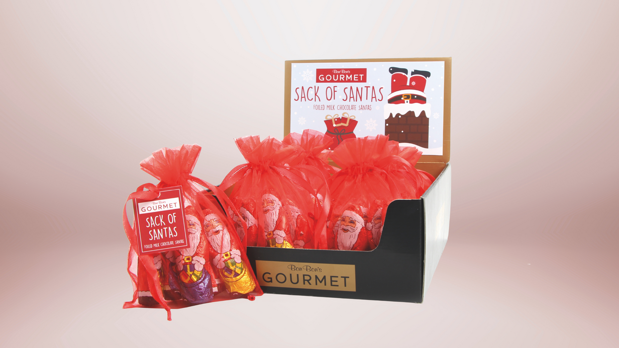 Bon Bons Chocolate Santas 64g Bag Each