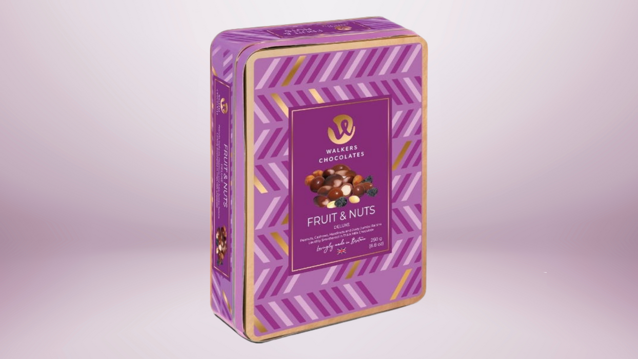 Walkers Chocolate Fruit & Nut Tin 250g