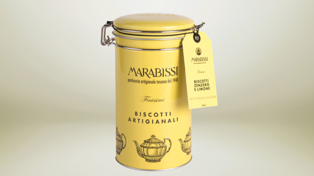 Marabissi Lemon & Ginger Biscuits Tin 200g