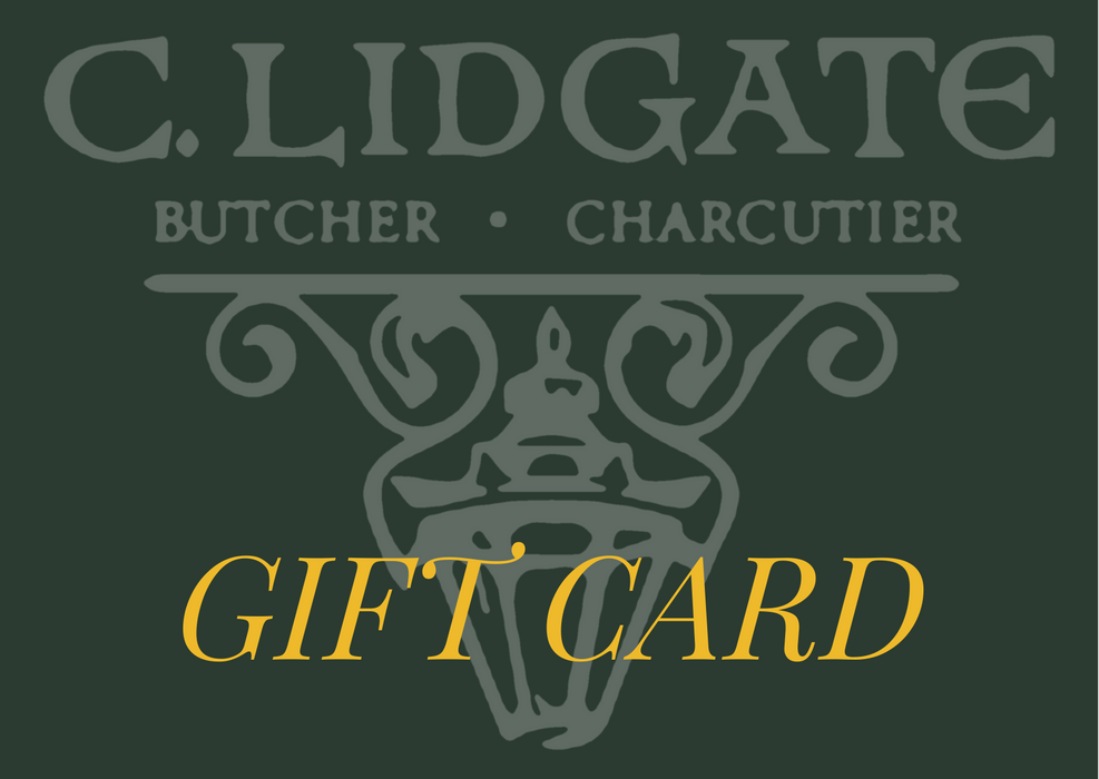 Lidgates Butchers Gift Card