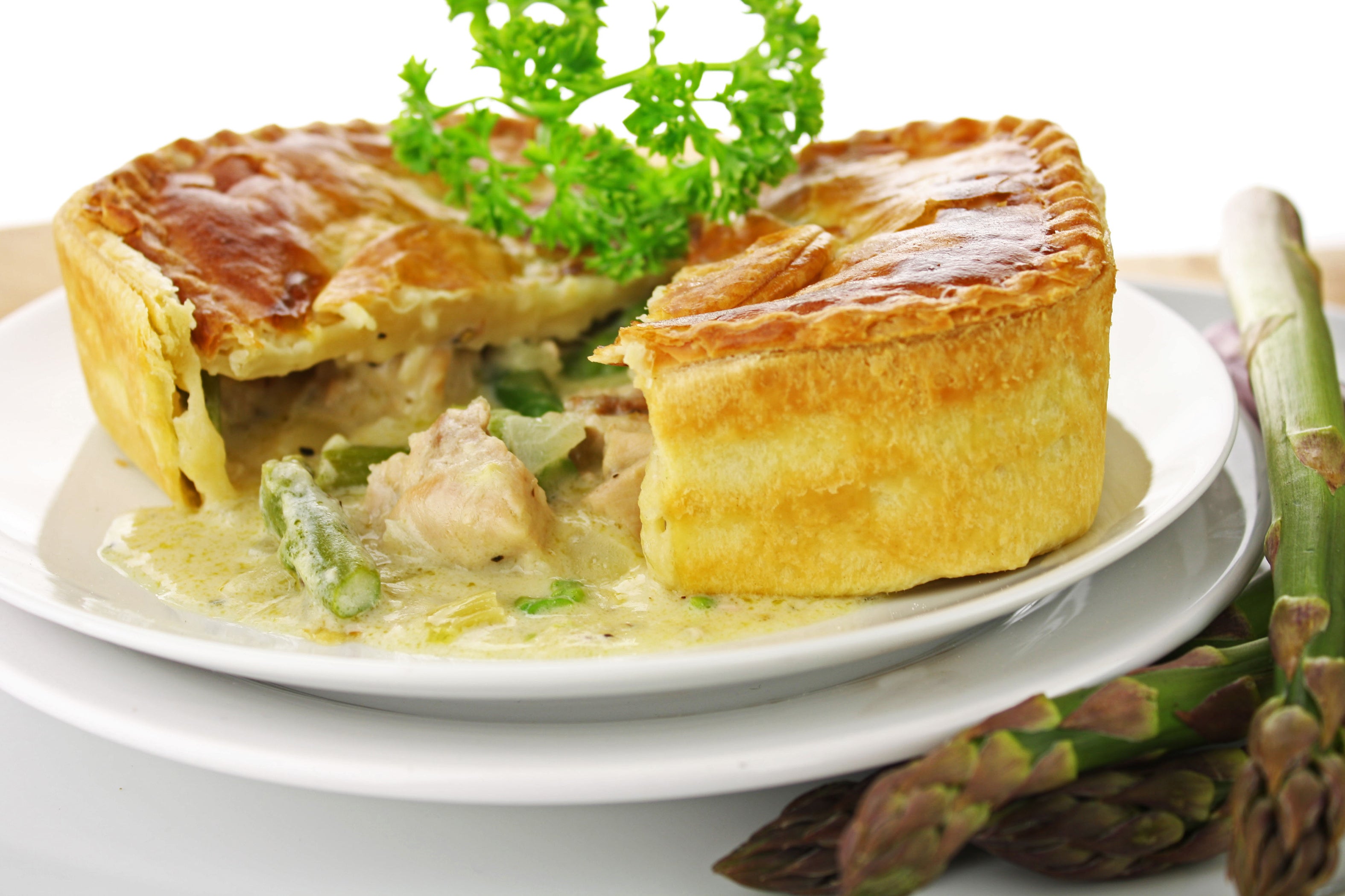 Chicken & Asparagus Pie Lidgates Butchers, London