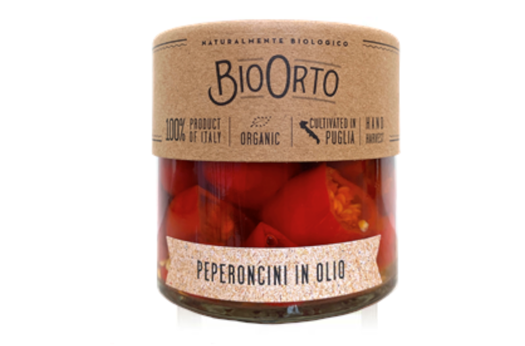 Bio Orto - Organic Hot Chilli Peppers in Olive Oil 185g